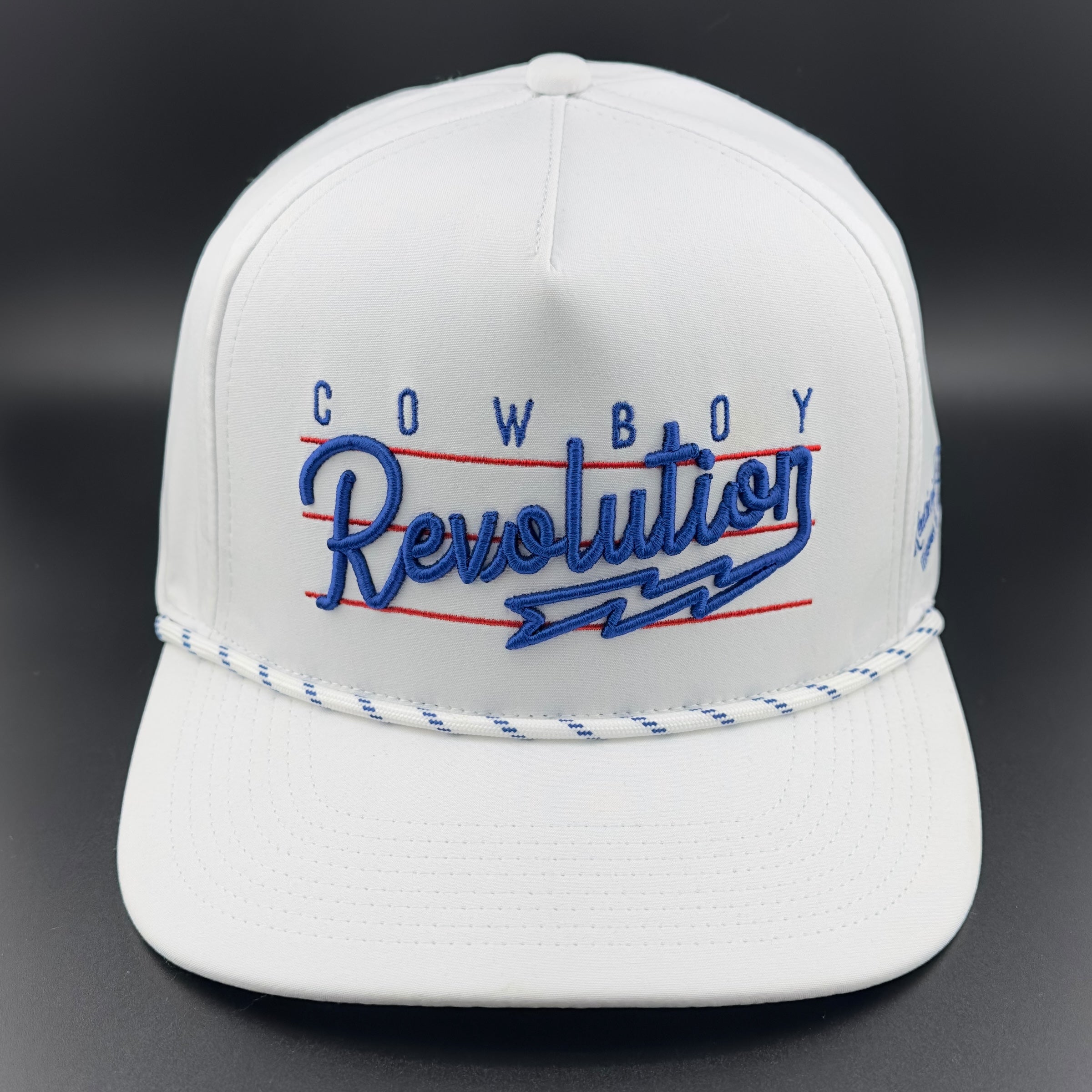 “Lightning" Logo - 5-panel Performance Hat - White