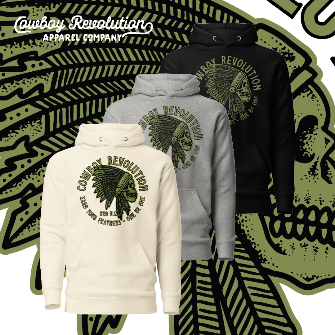 "Earn Your Feathers" Cowboy Revolution Premium Hoodie