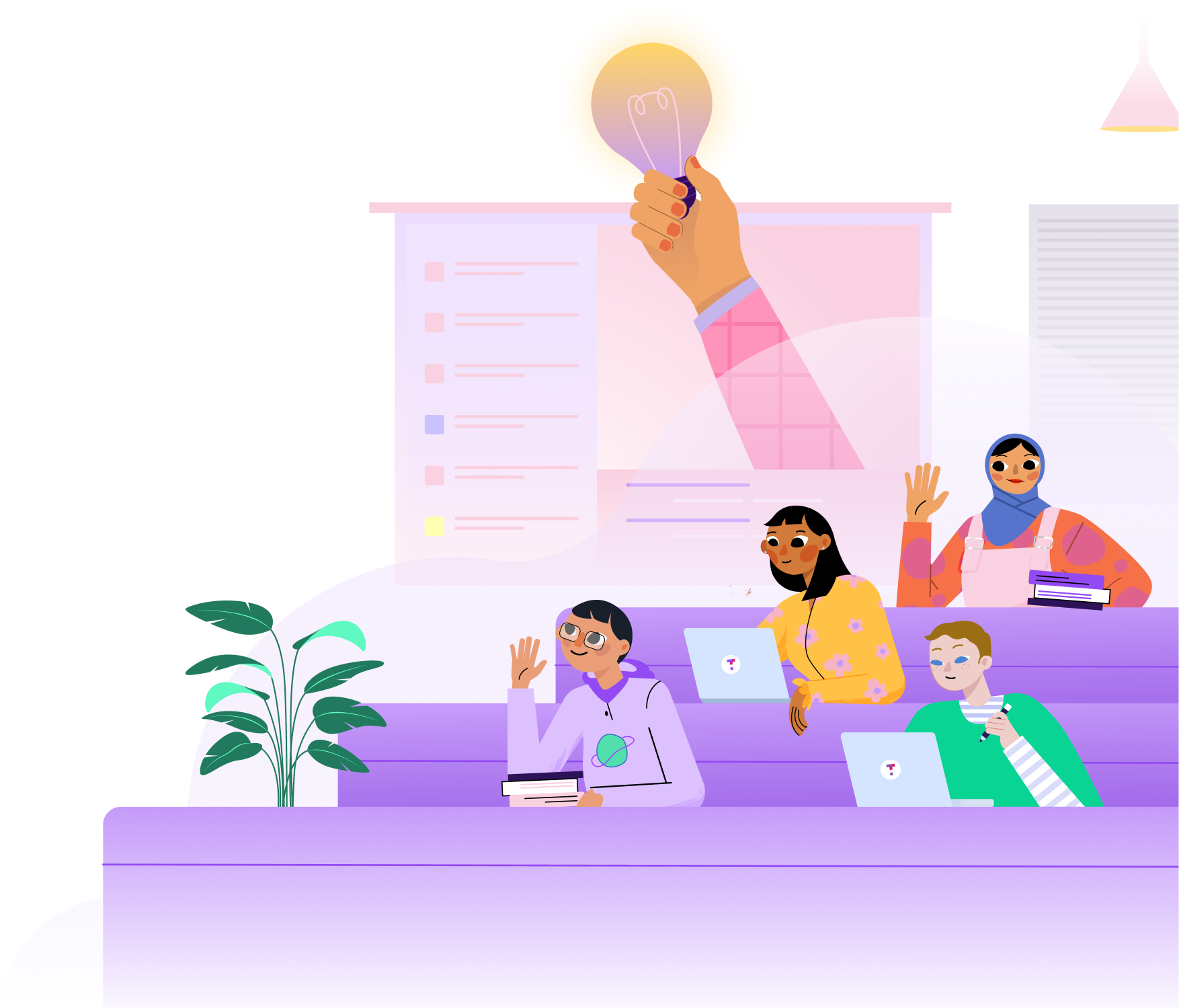 Illustration of classroom using Top Hat