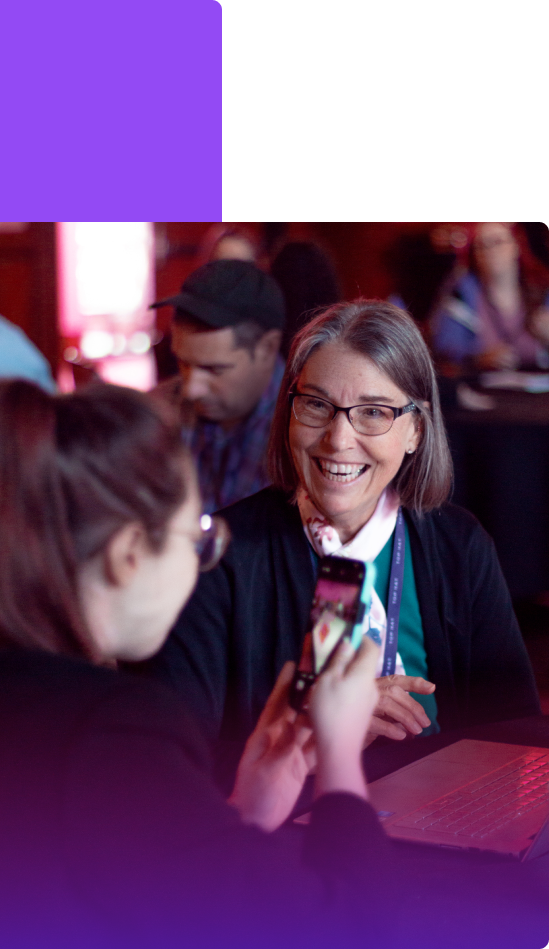 photo of staff being interviewed