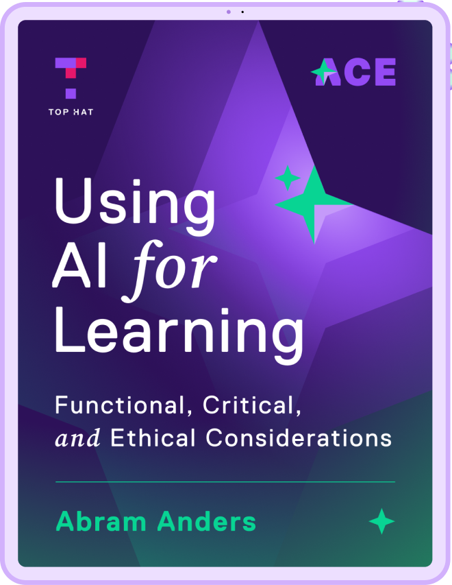 An image that reads: Using AI for Learning