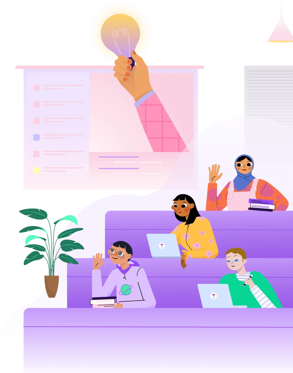 Illustration of classroom using Top Hat