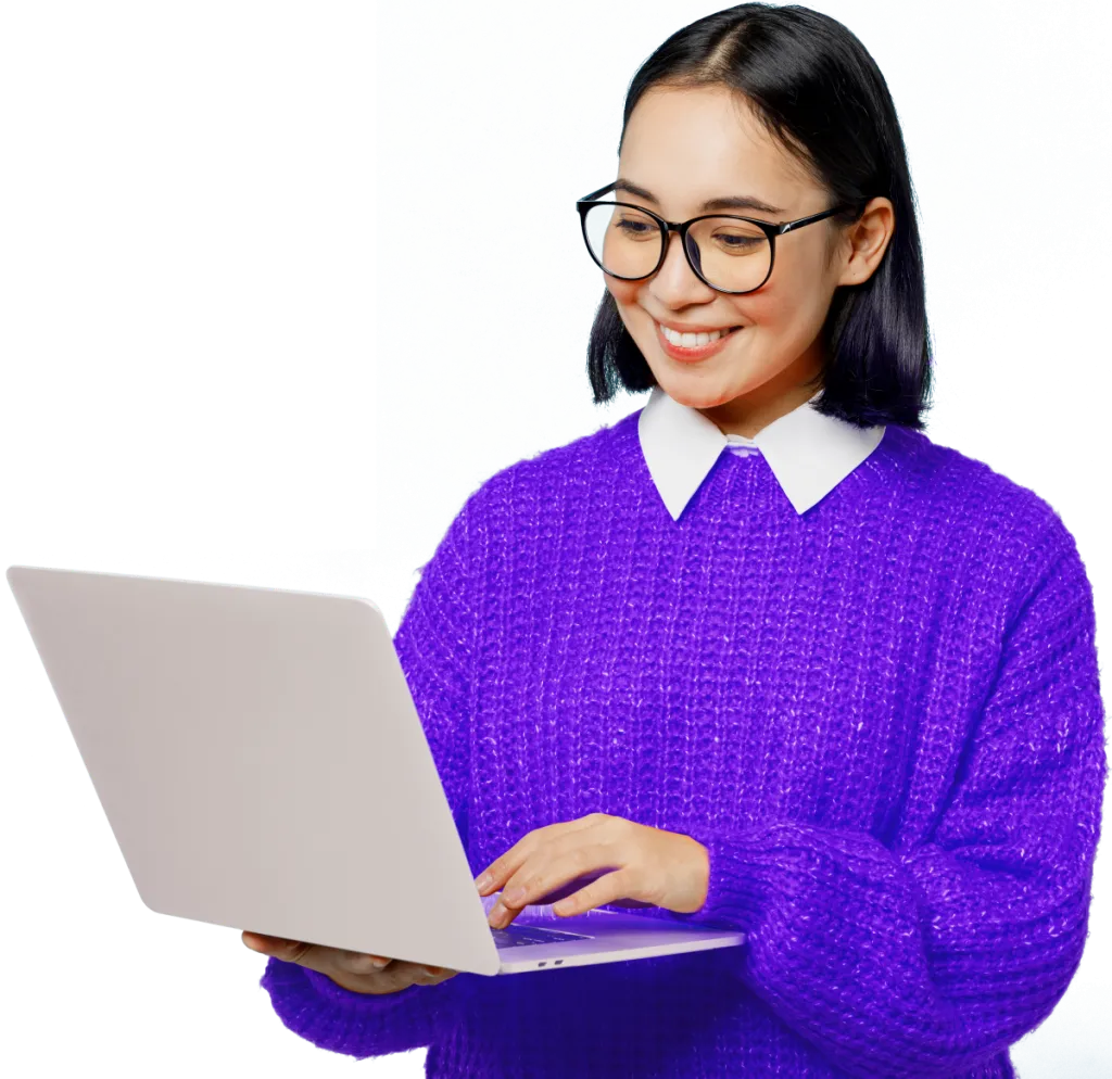 Image of student busy on laptop